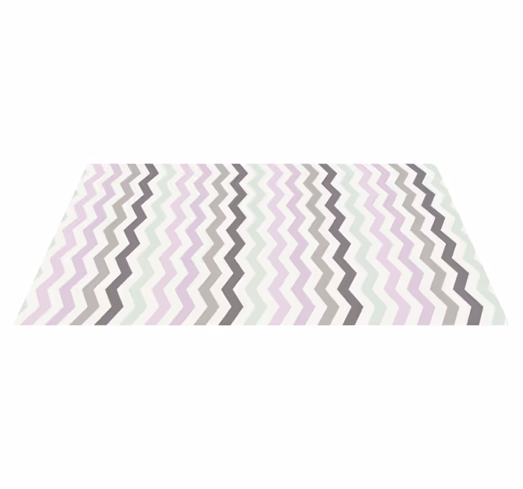 Chevron zigzag nordic waves geometric vinyl rug - TenStickers