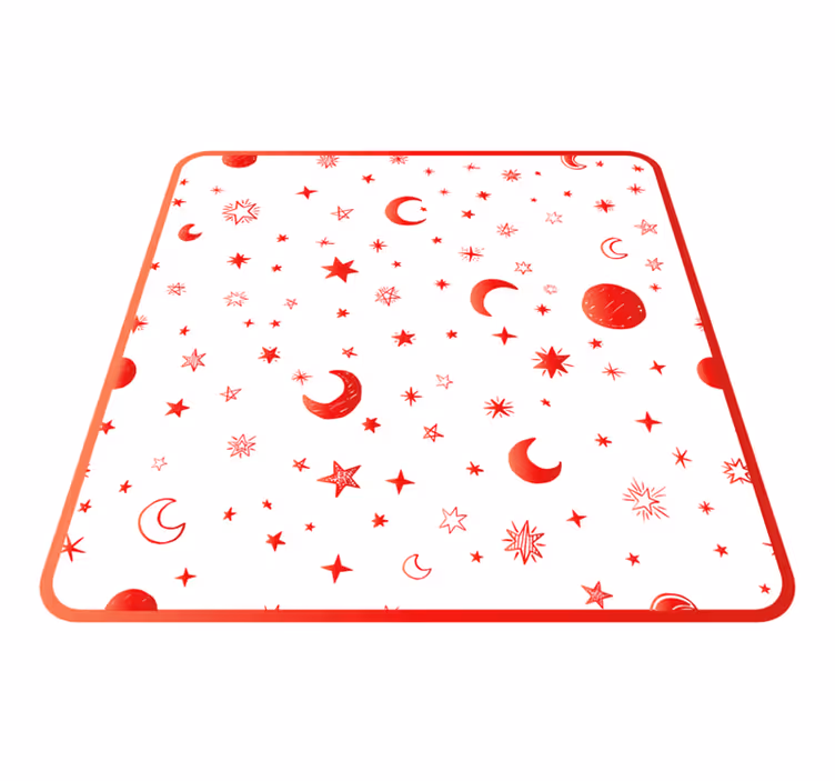 Star vinyl rug cosmic features - TenStickers