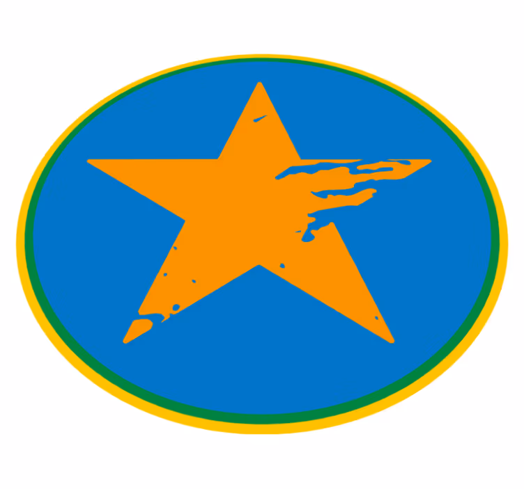Blue Star Accent kids vinyl rug - TenStickers