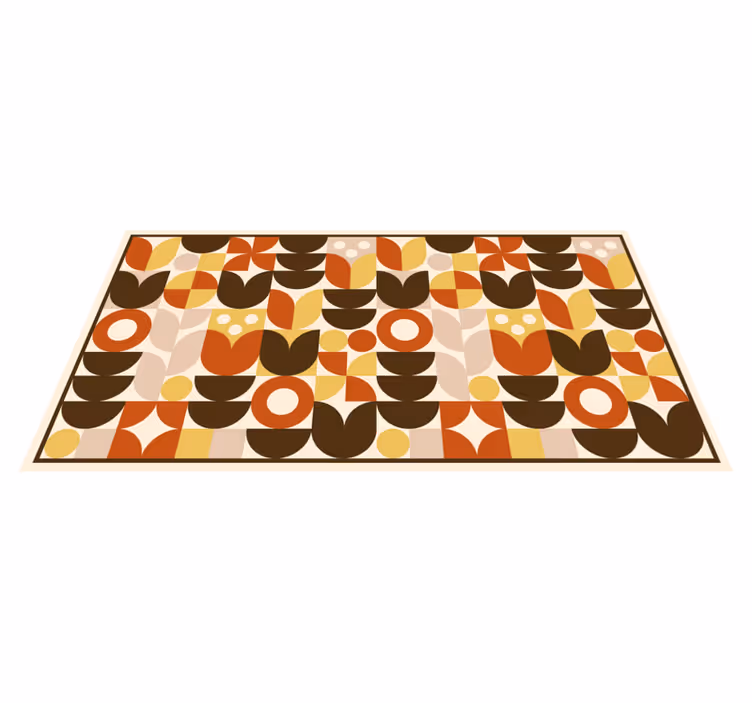 Bold Shapes Pattern geometric vinyl rug - TenStickers