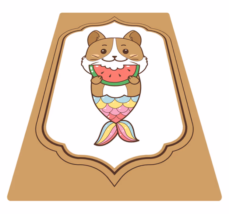 Cute Mermaid Character animal vinyl rug - TenStickers