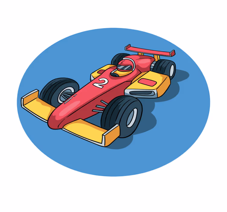 Race Car Madness teen vinyl rug - TenStickers