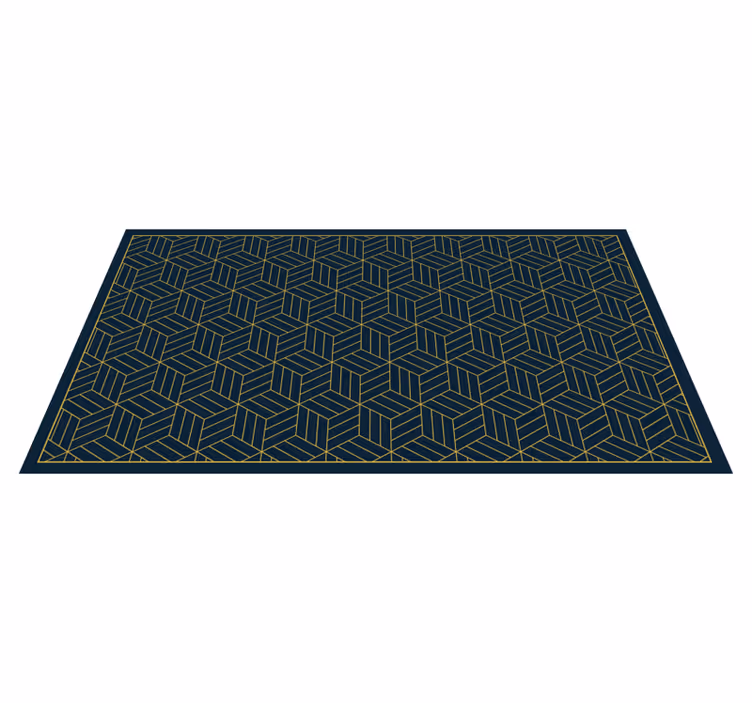 Chic geometric motif modern vinyl rug - TenStickers