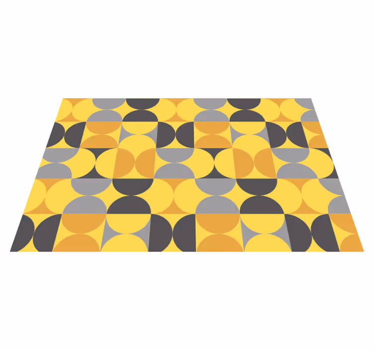 Circular Pattern Play geometric vinyl rug - TenStickers
