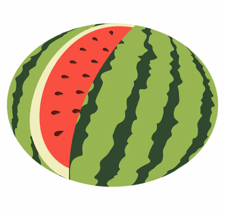 Watermelon slice kitchen vinyl rug - TenStickers