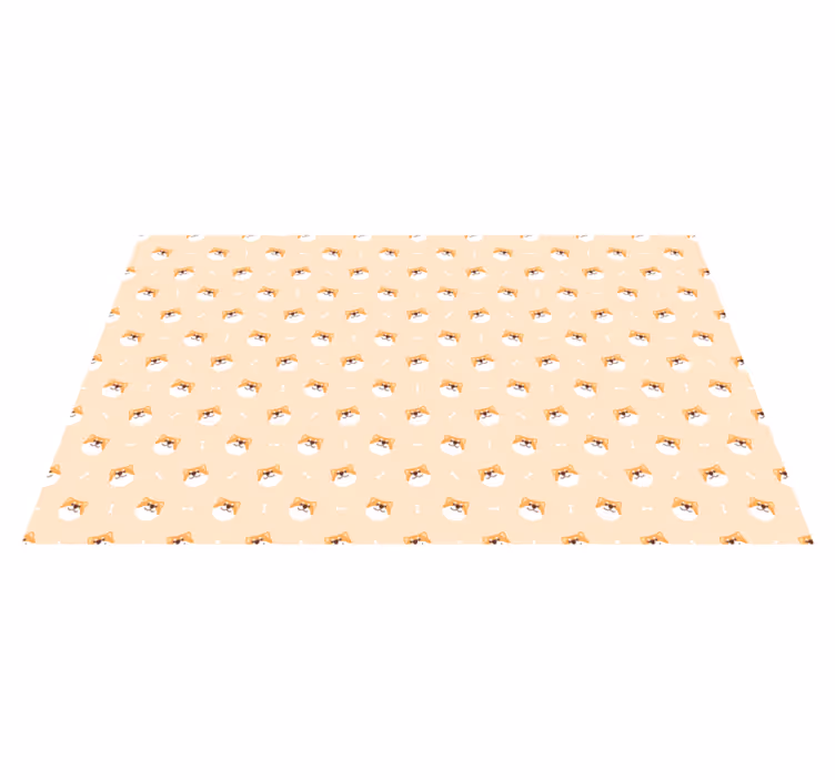 Cute Dog Faces animal vinyl rug - TenStickers