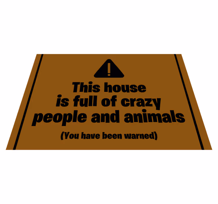 Crazy house with crazy pets modern rug - TenStickers