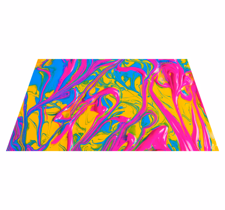 Colorful paint chip effect modern rug - TenStickers