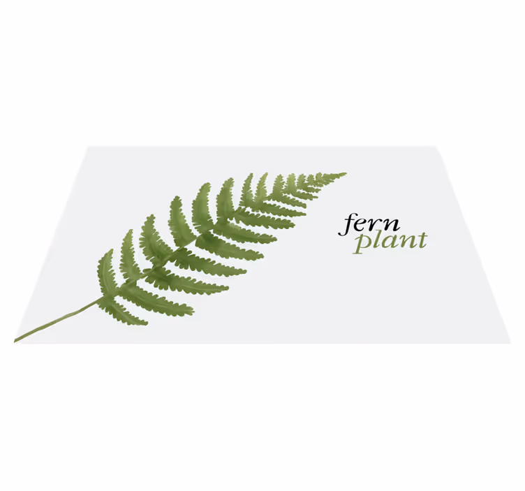 Fern plant design floral vinyl rug - TenStickers