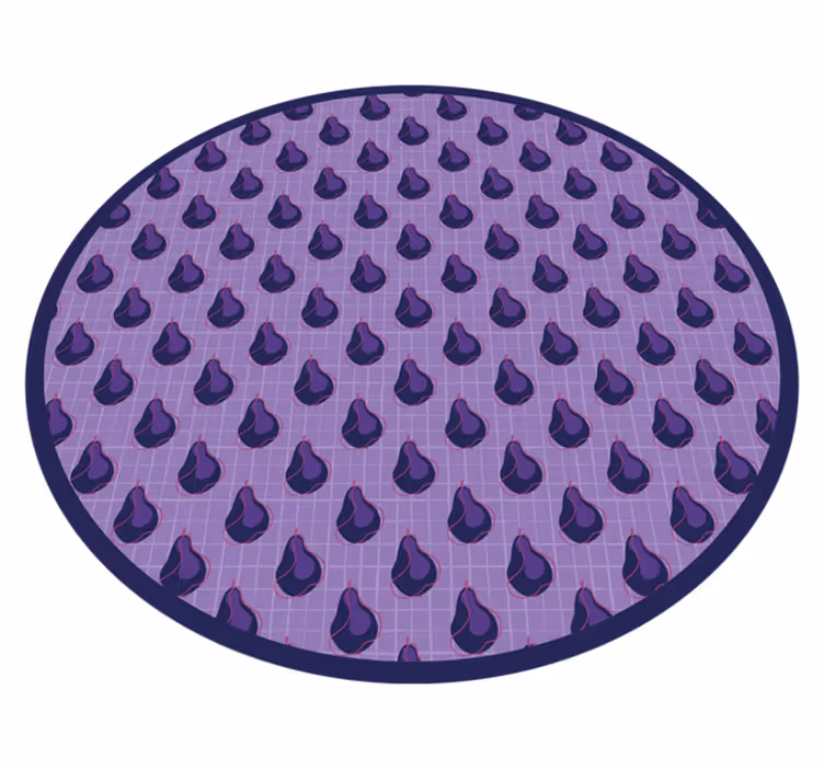 Purple Droplet Pattern kitchen vinyl rug - TenStickers
