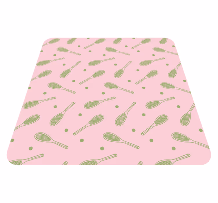 Racket Pattern game vinyl rug - TenStickers