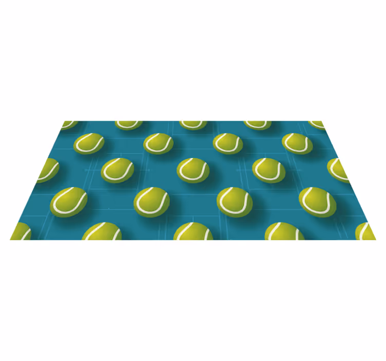 Tennis Ball Pattern teen vinyl rug - TenStickers