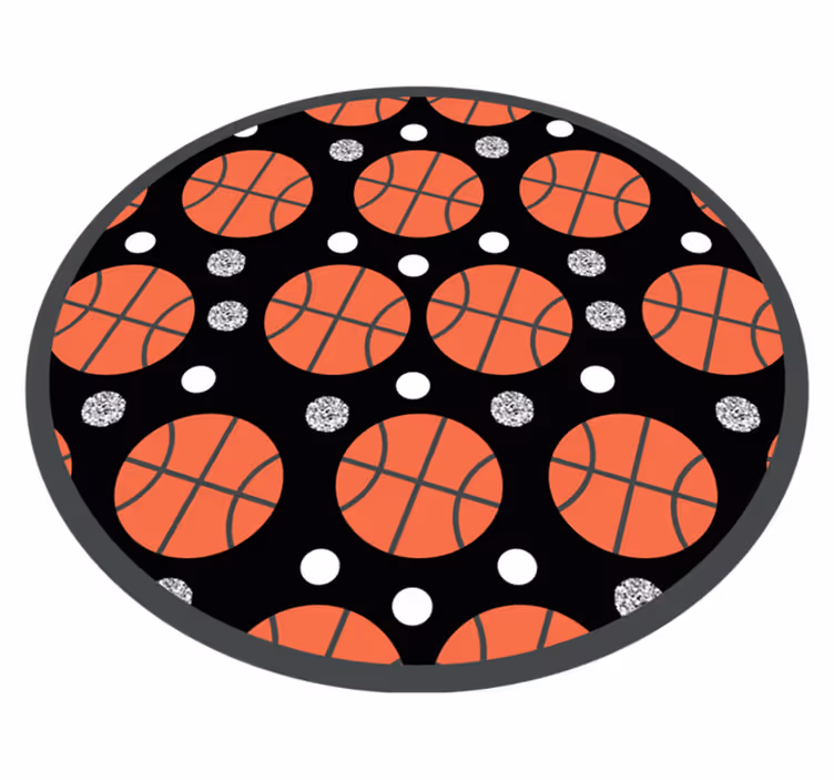 Basketball balls game vinyl rug - TenStickers