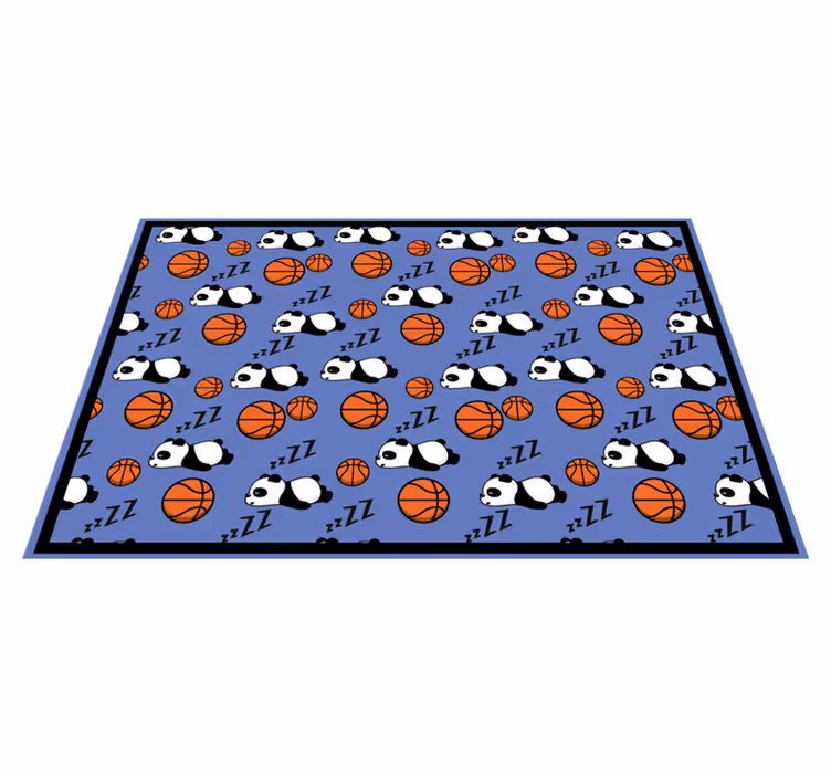 Sleeping Panda Sports kids vinyl rug - TenStickers