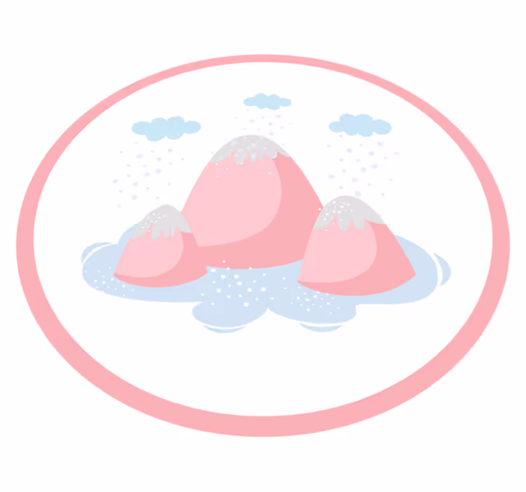 Snowy Mountain Scene kids vinyl rug - TenStickers