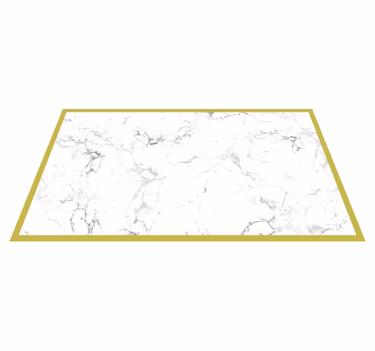 Stylish outlined effect marble vinyl rug - TenStickers