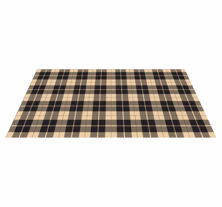 Plaid Patterned Tones striped vinyl rug - TenStickers