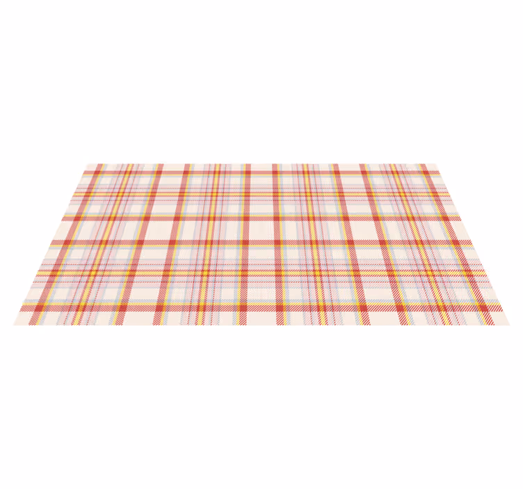 Plaid Pattern Play striped vinyl rug - TenStickers