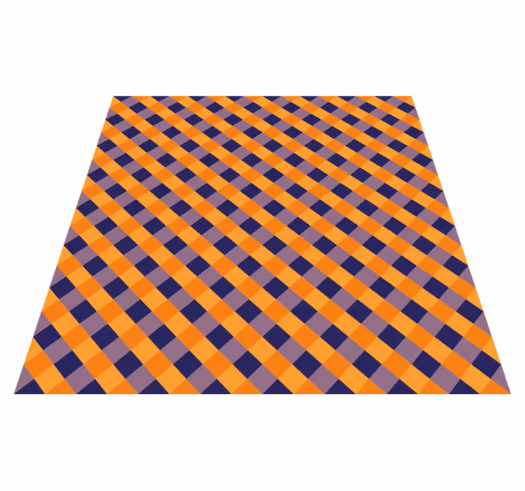 Diagonal Color Blocks striped vinyl rug - TenStickers
