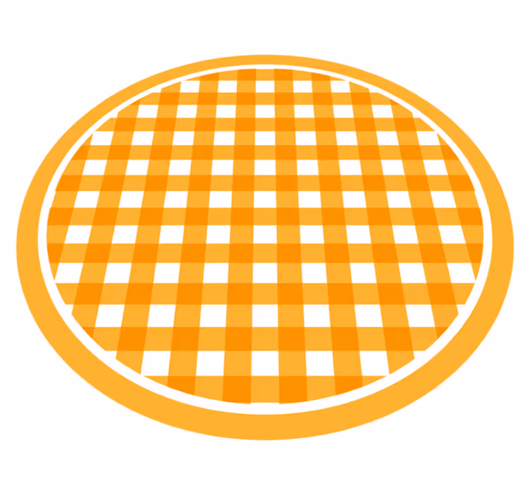 Textured vinyl rug with cozy checkered design - TenStickers