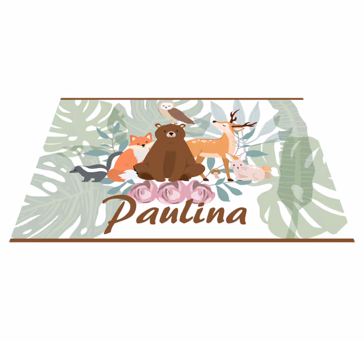 Animal Jungle custom vinyl rug - TenStickers