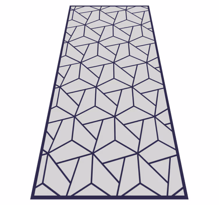 Light grey geometric nordic vinyl rug - TenStickers