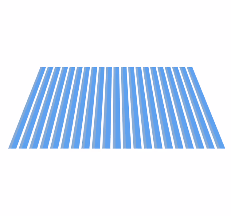 Blue and white design striped vinyl rug - TenStickers