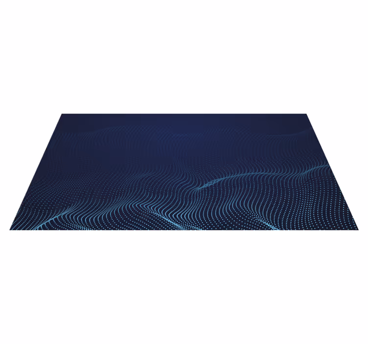Fluid Wave Motif modern vinyl rug - TenStickers