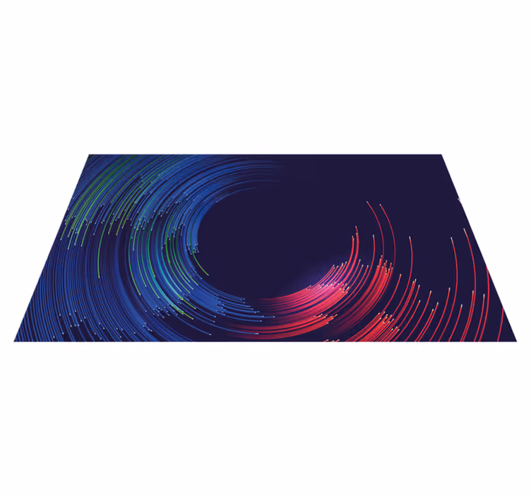 Swirling Color Waves modern vinyl rug - TenStickers