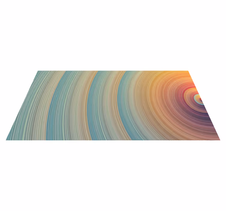 Spiral colour waves minimal vinyl rug - TenStickers