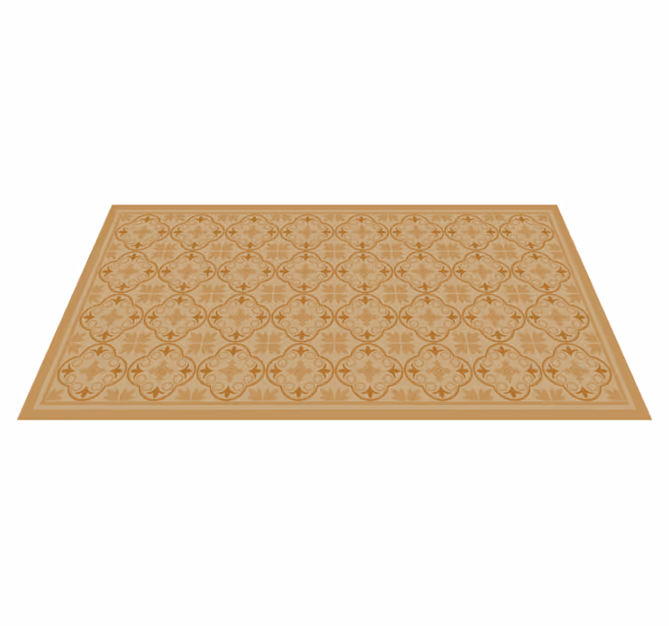 Geometric tile motif living room vinyl rug - TenStickers