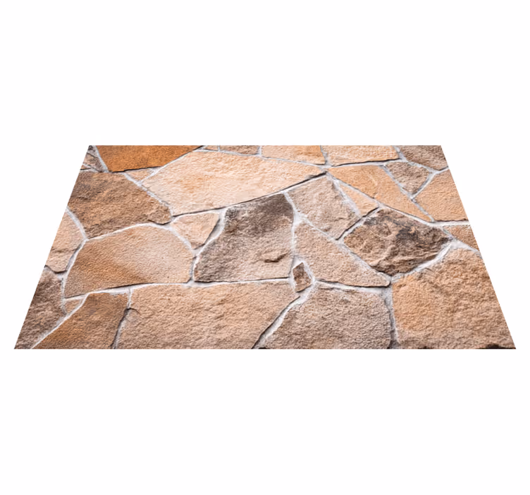 Naturalistic earthy impression stone effect vinyl rug - TenStickers