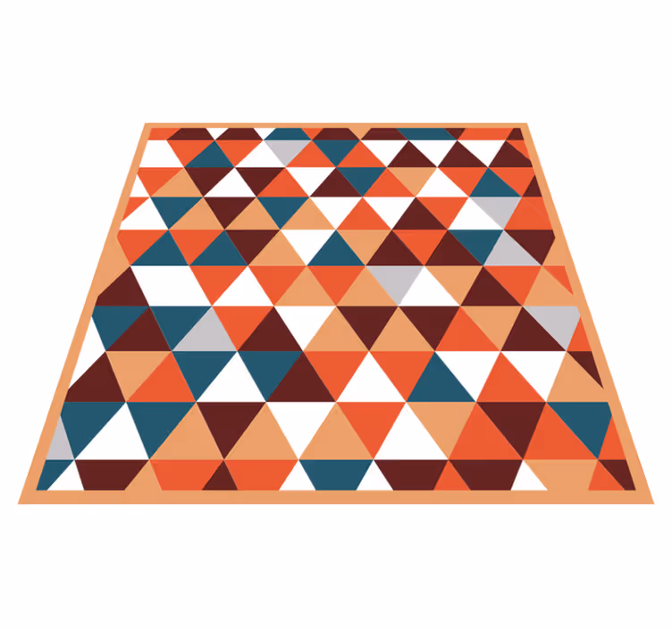 Triangular Mosaic Pattern geometric vinyl rug - TenStickers