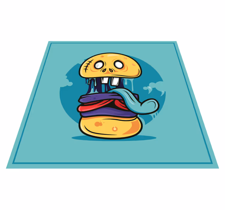 Silly Skull Character teen vinyl rug - TenStickers