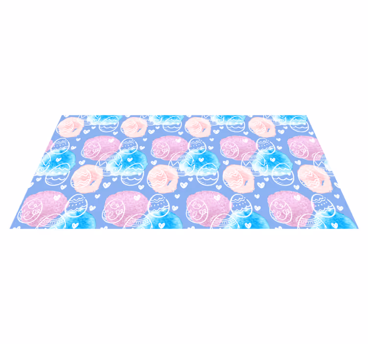 Colorful Easter Eggs kids vinyl rug - TenStickers