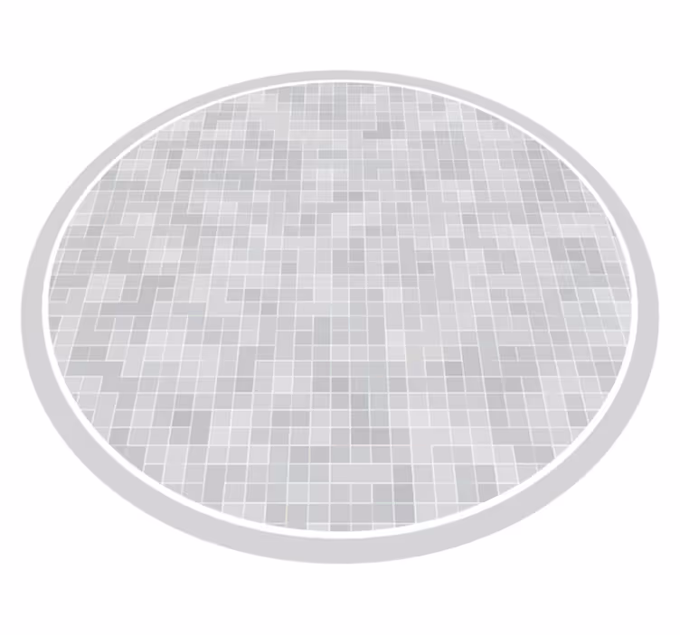 White grey tile mosaic tile carpet - TenStickers