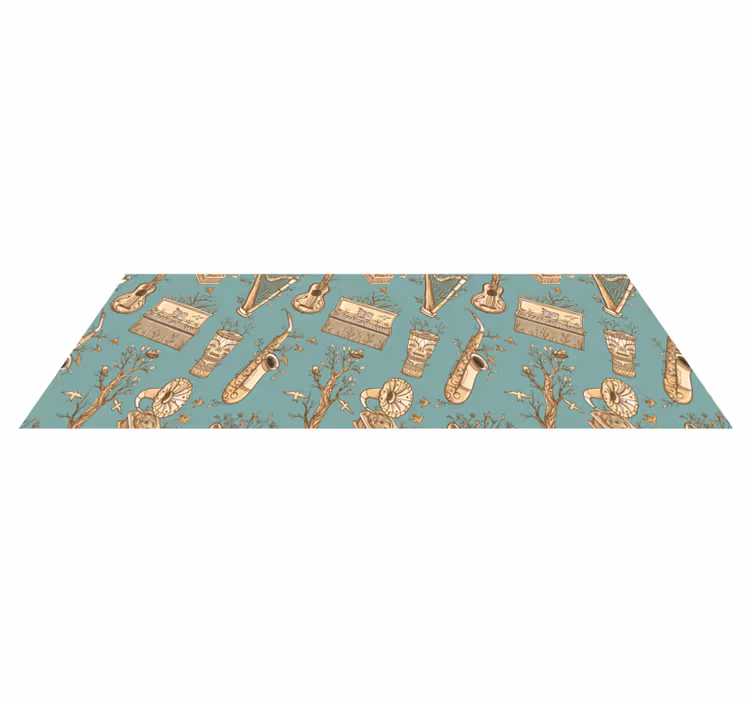 Musical Instruments Idea kids vinyl rug - TenStickers