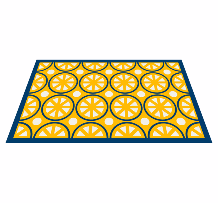 Citrus Slice Style kitchen vinyl rug - TenStickers