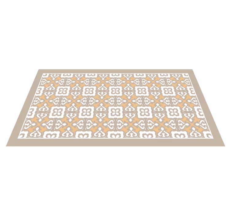 Mosaic vinyl rug with stylish patterned details - TenStickers
