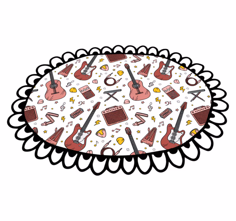 Musical Elements Motif kids vinyl rug - TenStickers