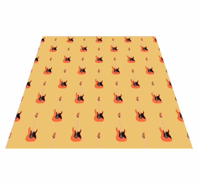 Electric Guitar Focal teen vinyl rug - TenStickers