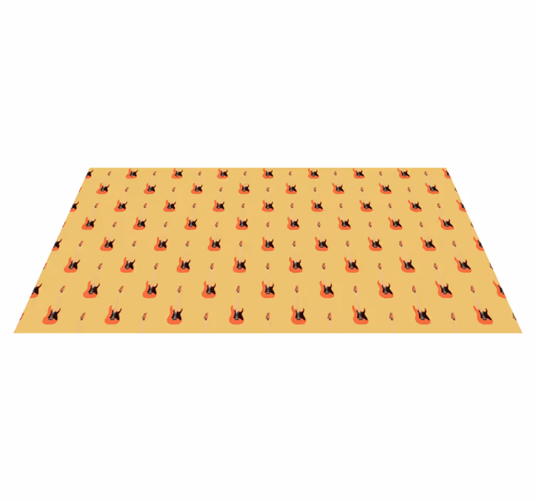 Rocking Guitar Pattern teen vinyl rug - TenStickers