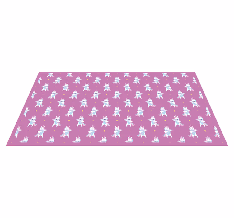 Unicorn Adventure Theme kids vinyl rug - TenStickers