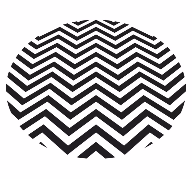 Geometric vinyl rug with chevron pattern - TenStickers