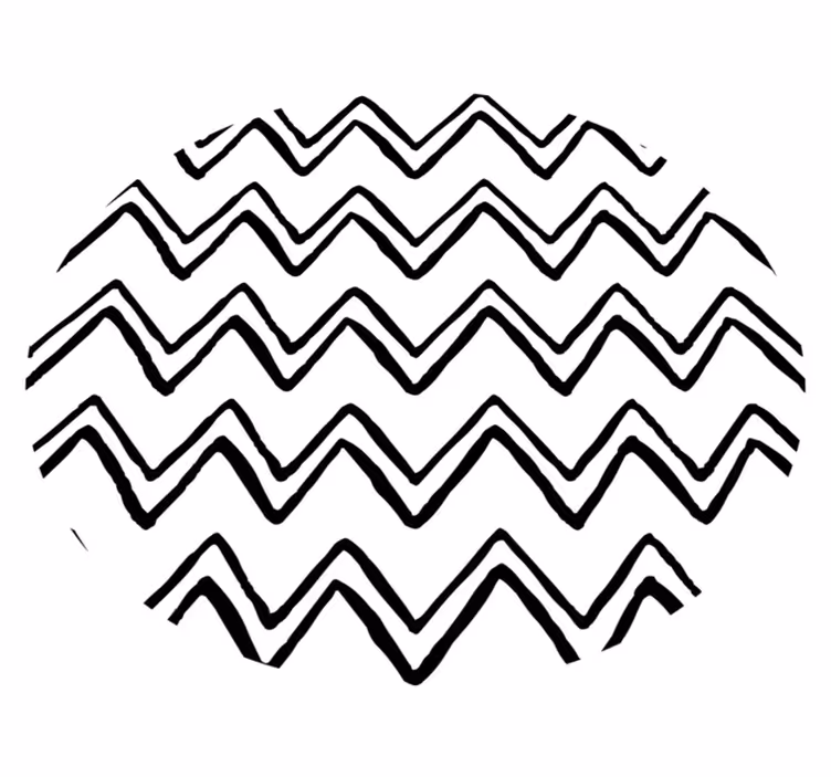Minimal vinyl rug with wavy abstract design - TenStickers