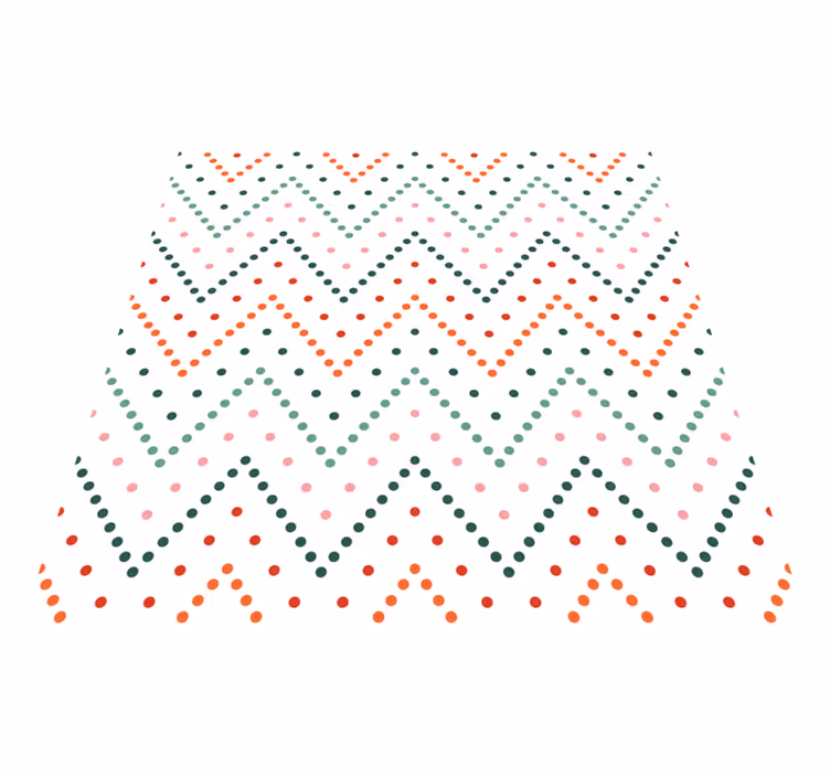 Colorful Chevron Pattern kids vinyl rug - TenStickers