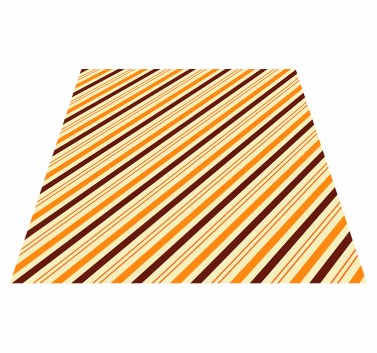 Striped vinyl rug in warm vertical tones - TenStickers