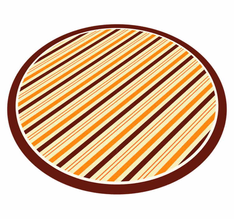 Striped vinyl rug in warm tones style - TenStickers