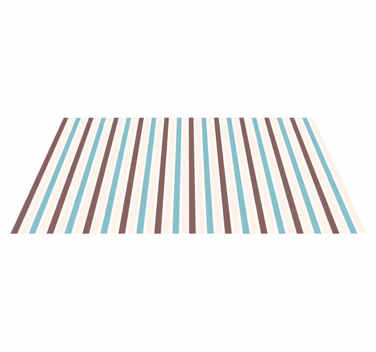 Striped vinyl rug with contemporary blue design - TenStickers