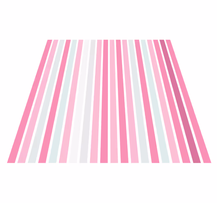 Striped vinyl rug pink striped sophistication - TenStickers